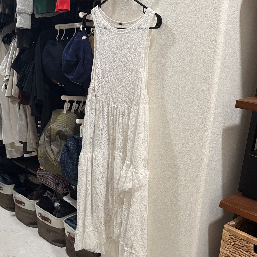 Free People Ivory Lace Top